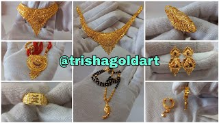 New 22Ct gold jewellery designs with price || @trishagoldart