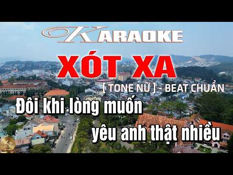 Xót Xa Karaoke Tone Nữ Beat Chất Lượng Cao – Video 4k – Làng Hoa