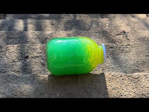 Breaking rainbow glass bottles ⚠️🔥 Crushing Crunchy & Soft Things !