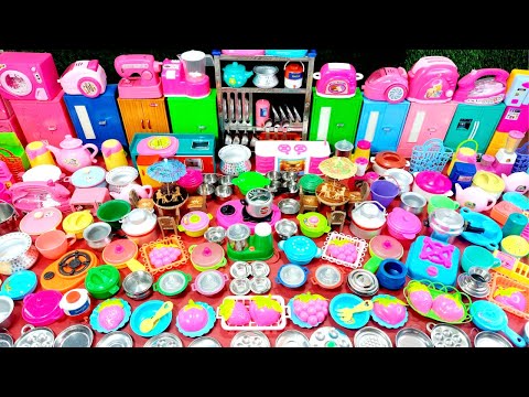 9 Minutes Satisfying with Unboxing Hello Kitty Kitchen Set|ASMR Real Mini Dollhouse Cooking Set Game