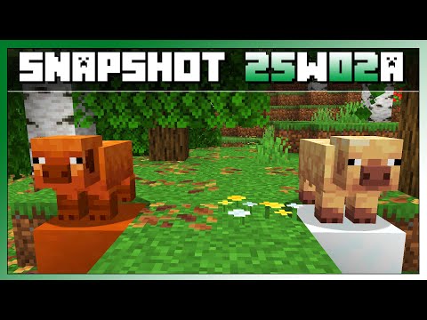 Neue Schweine, Blätter & Blumen! Goldfarm NERF? & VIELES MEHR! - Minecraft Snapshot 25w02a