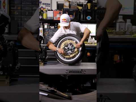 Mount & Balance Motorcycle Tires by hand.  #bridgestone  #indianmotorcycle #indianscout #motorcycle