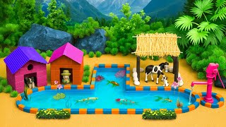 🌈 Build a Horse Farm Playset – Caring for a Cow Attacked by a Bull  Miniature Farmyard