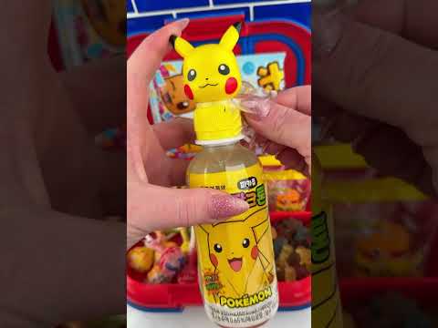 Packing School Lunch with Pokemon CANDY Food *BENTO Box* Satisfying Video ASMR! #asmr #candy 🍭🍫🍬