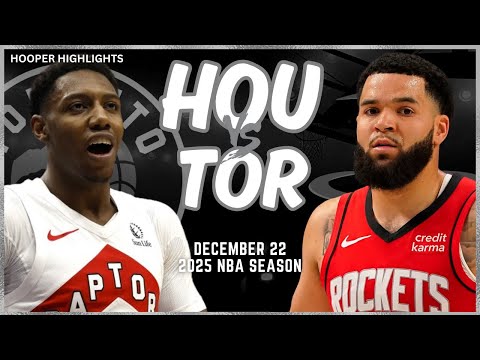 Houston Rockets vs Toronto Raptors Full Game Highlights | Dec 22 | 2025 NBA Season