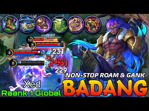 Roamer Badang Full Tank Build - Top 1 Global Badang by Xed - Mobile Legends