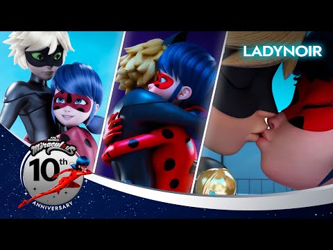 🇧🇷 MIRACULOUS | 💖 LADYNOIR 🐞 | Os 10 melhores momentos | 10º aniversário 💫