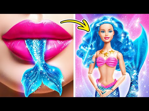 😱🧜‍♀️ ¡GUAU! ¡BARBIE se convierte en SIRENA! ¡De Barbie a muñeca sirena, transformación por TeenVee!