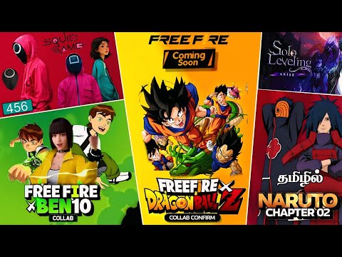 FREE FIRE BIG COLLABORATIONS ๐คฏ๐๐ฅ SOLO LEVELING ร ONE PIECE ร DRAGON BALL ร BEN10 ร SQUID GAME