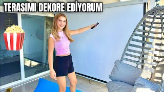Terasıma Sinema Sistemi Kurdum. Ecrin Su Çoban