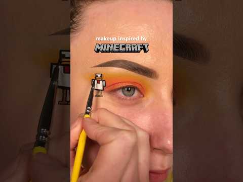 makeup inspired by minecraft - chicken🐓 #makeuptutorial #minecraft