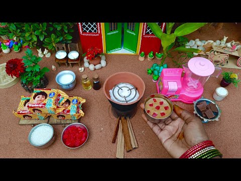 Miniature Parle-G Cake | Easy Biscuit Cake Recipe | Miniature housewife | Mini Food