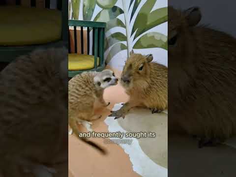 Capybara raised meerkats for his friend