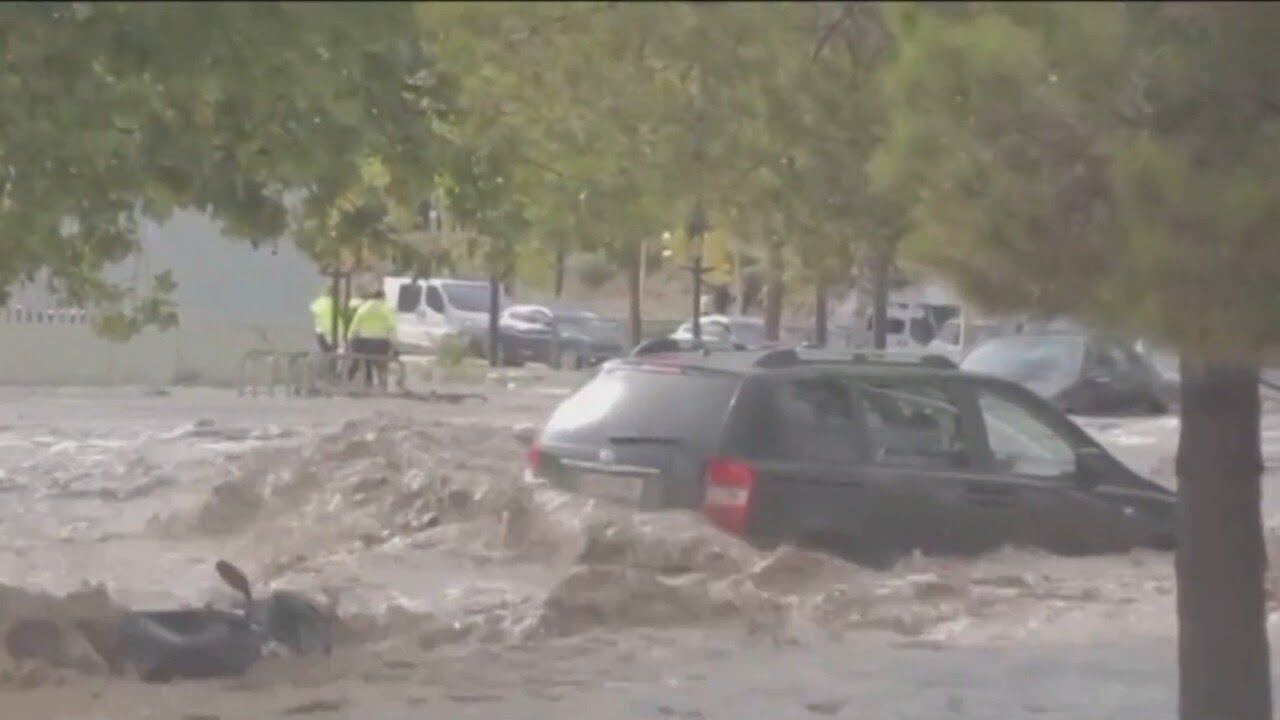 Heavy Rain Drenches Spain Causing Widespread Damage