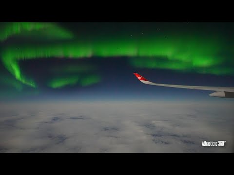 AMAZING Northern Lights from the Plane | Aurora Borealis As seen from INSIDE the Plane 2024