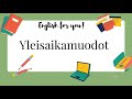 Englannin Yleisaikamuodot