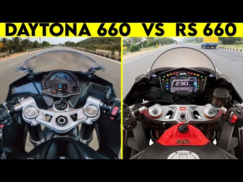 DAYTONA 660 VS APRILIA RS 660 | 0 TO 250 | TOPSPEED !!!