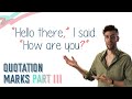 Punctuation in Dialogue and Speaker Tags