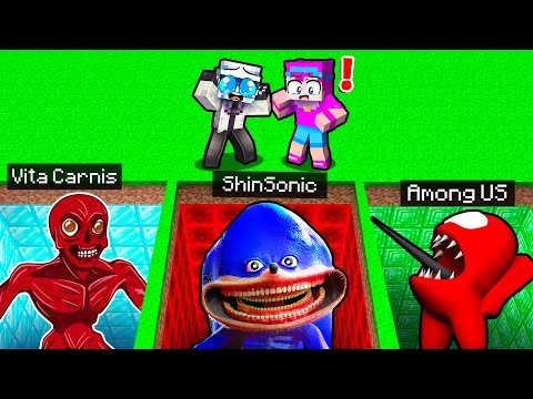 No Elijas el AGUJERO EQUIVOCADO en Minecraft! 😱 (Shin Sonic, Sprunki, Among US)