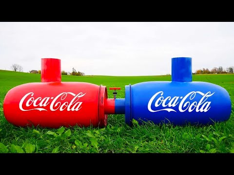 Experiment! Multicolored Coca Cola vs Mentos!