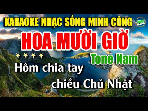 Karaoke Nhạc Trữ Tình Tone Nam Dễ Hát | Nhạc Vàng BOLERO Tuyển Chọn – HOA MƯỜI GIỜ