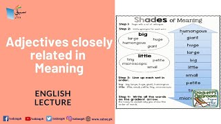 Adjectives closely related in Meaning (e.g., thin, slender, skinny, scrawny)