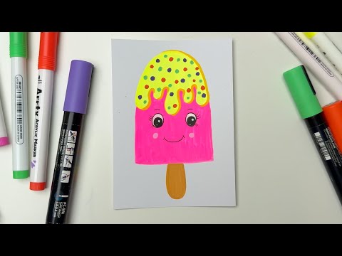 How to Draw a Cute Ice-Cream Step by Step