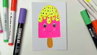How to Draw a Cute Ice-Cream Step by Step