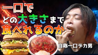【検証動画】一口でどの大きさの食べ物を食べれるのか！！【ロト】
