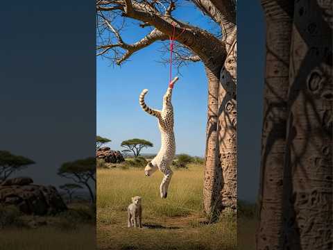 아빠치타 구해준 코뿔소(A rhino saves a cheetah dad)