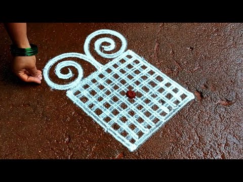 Aani madham simple rangoli🌹/3*1 aadivelli special kolam🌹/aadiperuku kolam🌹/super rangoli