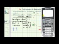 Trigonometric Equations and Solutions