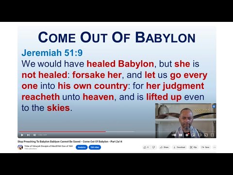 Stop Preaching To Babylon Babylon Cannot Be Saved - Come Out Of Babylon - Part 2a14