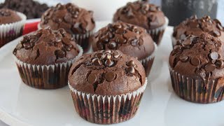 🍫 Magdalenas de chocolate o muffins de chocolate ESPONJOSAS E IRRESISTIBLES