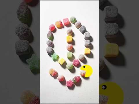 #greedy #pacman #eating #star#strowberry #fruitgummy #sugarcandy