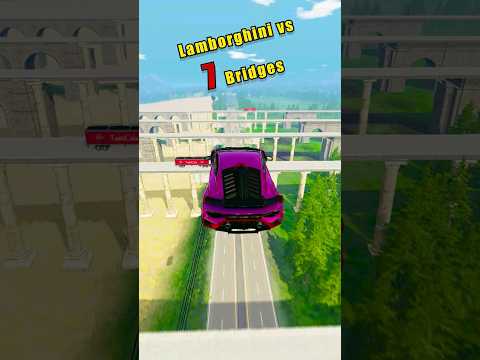 Cars vs 7 Bridges ? BeamNG.drive #beamngdrive #simulator #shorts