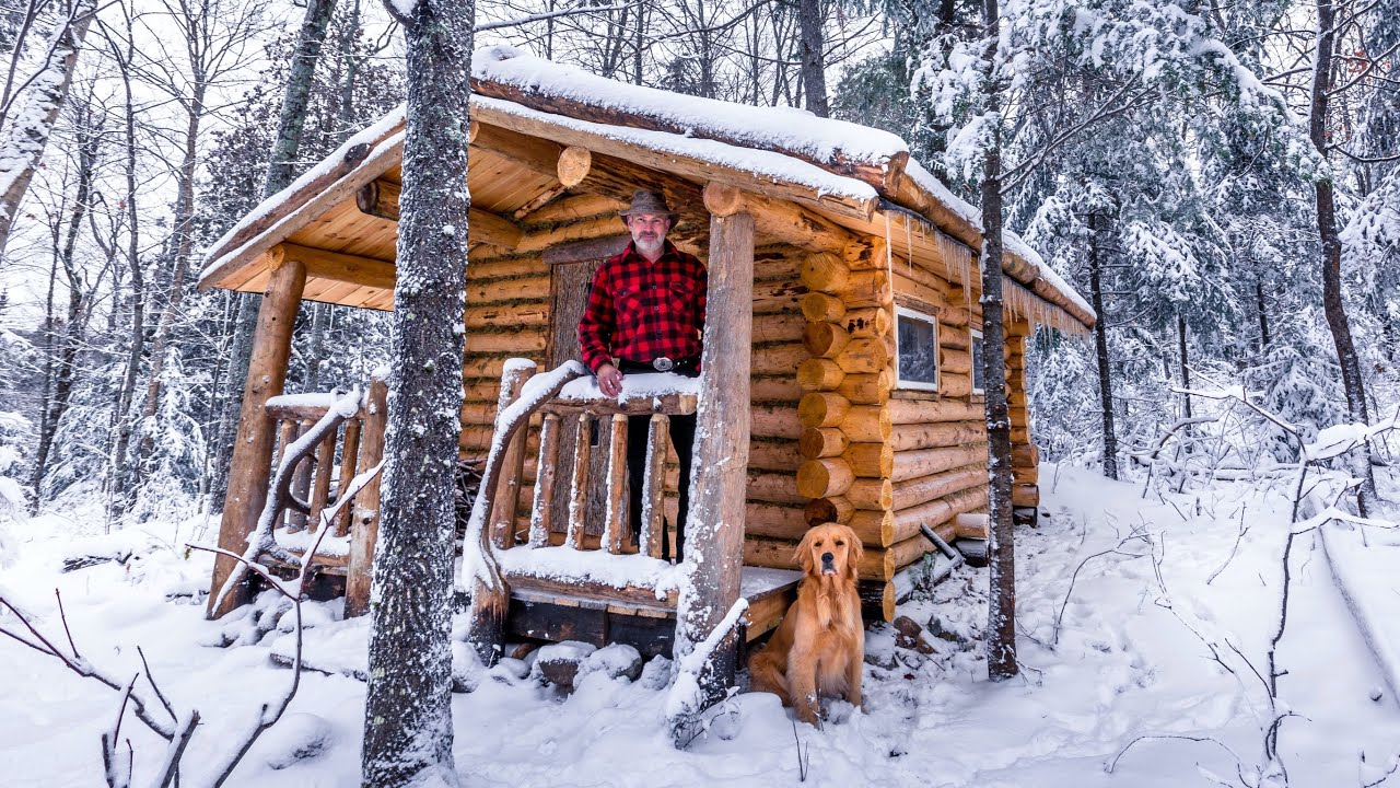 Log Cabin TIME LAPSE SAUNA Full Build by One Man in the Forest