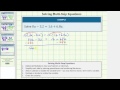 Solving Equations and Operations