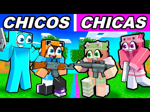 CHICOS vs CHICAS EPICOS en Minecraft Rivals!🩷💙