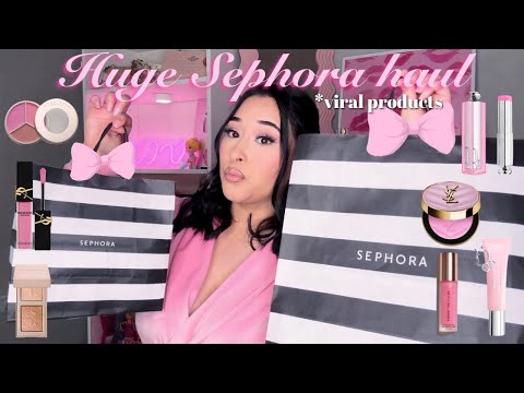 HUGE SEPHORA MAKEUP HAUL 🎀| *new viral makeup products!!