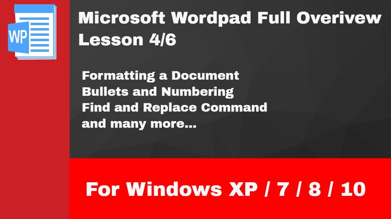 Microsoft Wordpad Full Tutorial For Windows 10 / 8 / 7 / XP - Lesson 4/6 - The Teacher