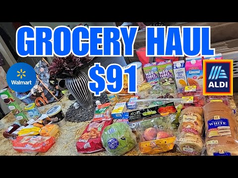 Under $100 Weekly Grocery Haul👀 Aldi & Walmart