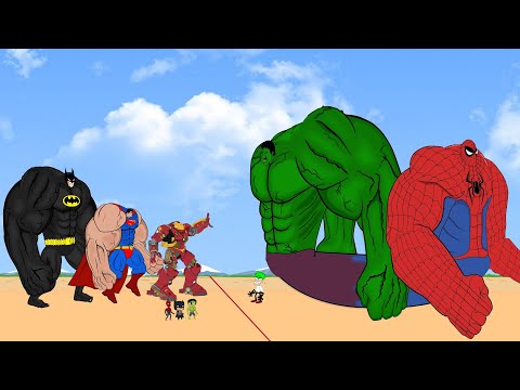 The Power of HULK and SPIDERMAN When Evolved VS BATMAN, IRONMAN, SUPERMAN: Mysterious Evolution|funy