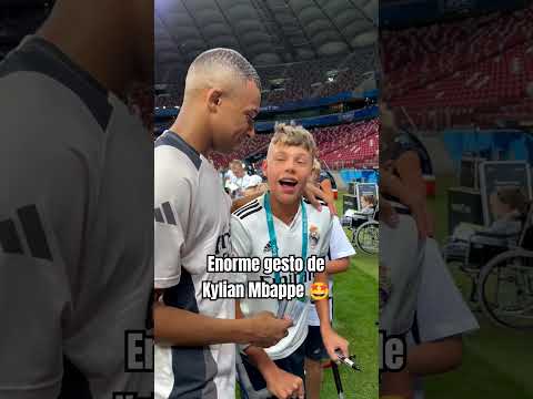 Enorme gesto de Kylian Mbappe 🤩, y primer gol de Mbappé #mbappe #realmadridfc #viralfutbol