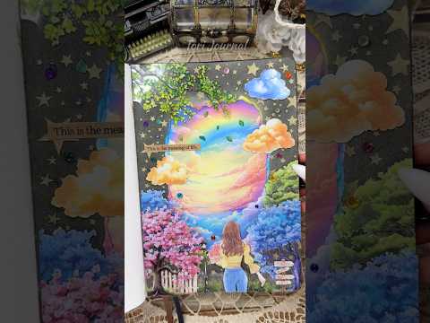 ASMR journal Rainbow๐ธโจ๐โ๏ธ๐ฟ๐|#asmr #scrapbooking #journal #fyp #diy #rainbow #journaling