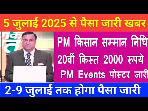 पीएम-किसान 20वी किस्त तारीख जारी 2025| pm kisan 20vi kist kab aaegi | pm kisan 20vi kist ki date 202