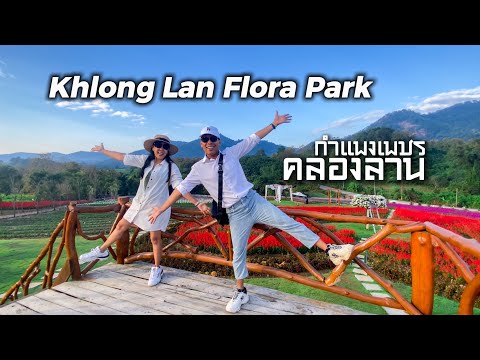 กำแพงเพชรก็มีสวนดอกไม้วิวภูเขาสวยๆแบบนี้ด้วย! |Khlong Lan Flora Park|