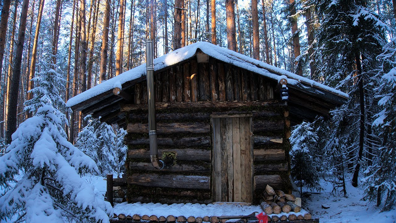 Life in Forest away from People – Cold beginning of Winter | Off Grid Building