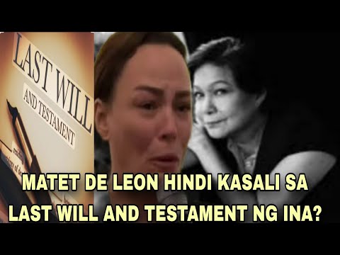 MATET DE LEON HINDI PINAMANAHAN NG INA NA SI NORA AUNOR? BAKIT KAYA?