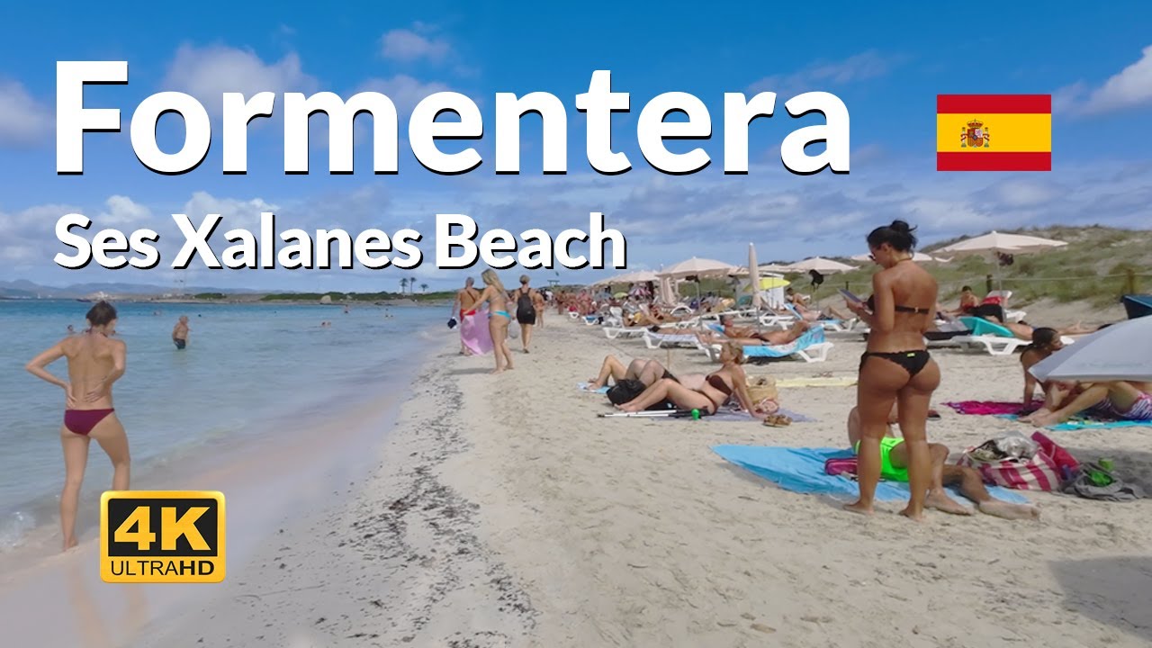 Ses Xalanes Beach Walk Formentera 4K Balearic Islands Spain 🇪🇸